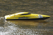 Load image into Gallery viewer, Bancroft Swordfish Deep V Yellow 675mm (26.5") Racing Boat - RTR