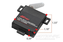 Load image into Gallery viewer, Hitec HS-125MG Ball Bearing Metal Gear Thin Wing Micro Servo
